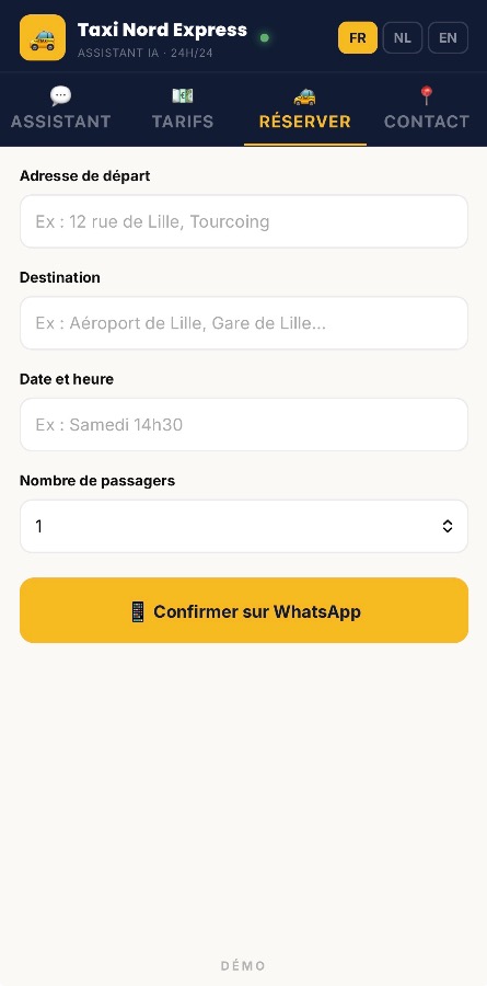 Réservé taxi nord express